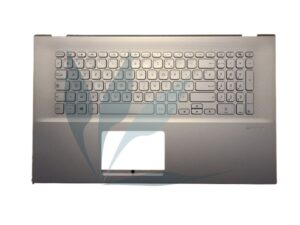 Clavier fran&ccedil;ais avec plasturgie repose-poignets argent type 2 neuf d'origine Asus pour Asus X712JA
